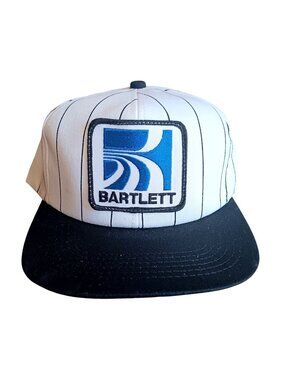 Vintage Snapback Hat Cap Bartlett K-Products Pinstripe Patch NWOT Skater Farmer